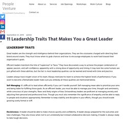 11 Leadership Traits That Makes You a Great Leader