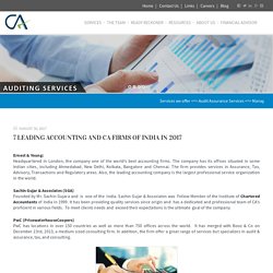 7 Leading Accounting And CA Firms Of India In 2017 - Sgujar