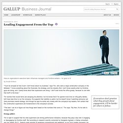 Leading Engagement From the Top