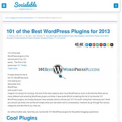 101 of the best Word Press Plugins for 2013