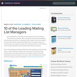 10 of the Leading Mailing List Managers