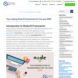 Top Leading NodeJS frameworks for the year 2020!