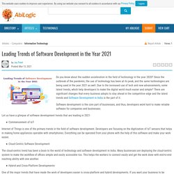 Leading Trends of Software Development in the Year 2021