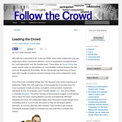 -: Leading the Crowd