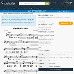 "Harlem Nocturne" from 'Mike Hammer' Sheet Music (Leadsheet) in G Minor (transposable) - Download & Print - SKU: MN0106426