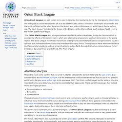 Orion Black League - Ascension Glossary