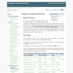 League of Legends Sounds [SpectralCoding Wiki]