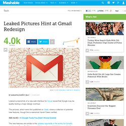 Leaked Pictures Hint at Gmail Redesign