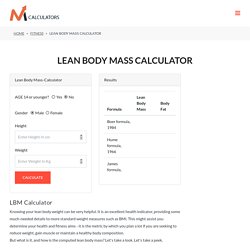 Lean Body Mass Calculator