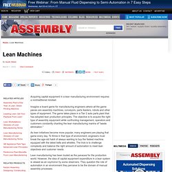 Lean Machines - Archives - ASSEMBLY