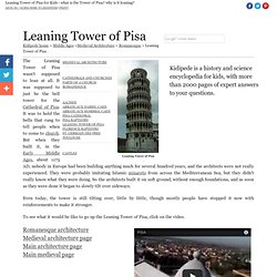 Leaning Tower of Pisa - Medieval Architecture for Kids!