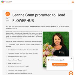 Leanne Grant promoted to Head FLOWERHUB