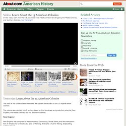 Learn About the 13 American Colonies Video
