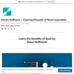 Learn the benefits of SaaS by Steve Hoffmann