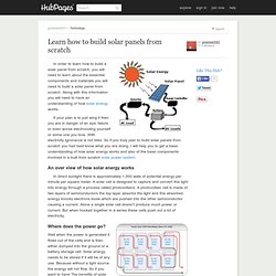 Learn how to build solar panels from scratch