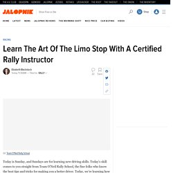 Learn The Art Of The Limo Stop With A Certified Rally Instructor