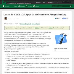 Learn to Code iOS Apps: Welcome to Programming