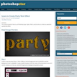Learn to Create Party Text Effect