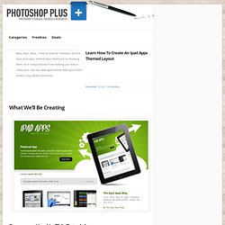 Learn How To Create An Ipad Apps Themed Layout