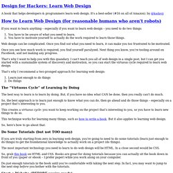 Learn Web Design: How to Start the "Virtuous Cycle"