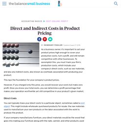 Learn About Direct and Indirect Costs in Pricing
