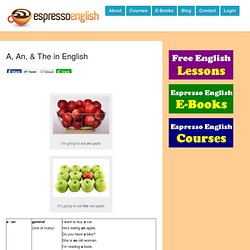 Learn English - A, An, The