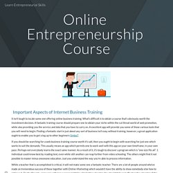 Learn Entrepreneurial Skills