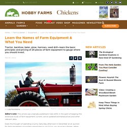 Learn the Names of Farm Equipment & What You Need for Farm Implements