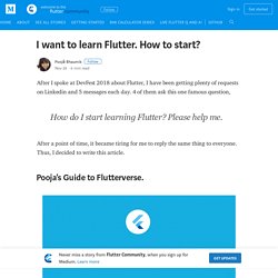 I want to learn Flutter. How to start? – Flutter Community