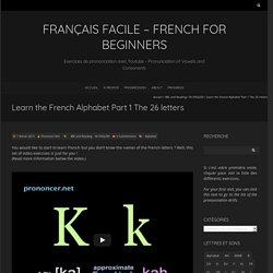 Learn the French Alphabet Part 1 The 26 letters