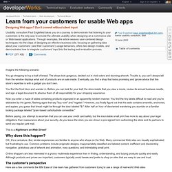 IBM says Learn From Your Customers! for usable Web apps