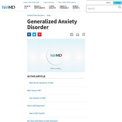 Signs and Symptoms of Generalized Anxiety Disorder