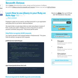 Learn How to use jQuery in your Ruby on Rails App