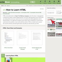 How to Learn HTML: 6 steps (with pictures)