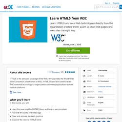 Learn HTML5 from W3C
