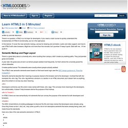Learn HTML5 in 5 Minutes!