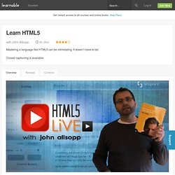 HTML5 Live Course Outline - SitePoint Courses