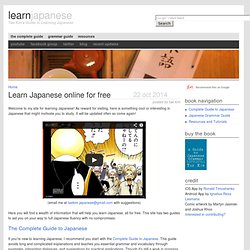 Learn Japanese online for free