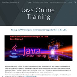 Learn Java Online Course