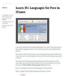 Learn 35+ Languages for Free in iTunes