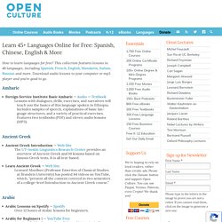 Learn 48 Languages Online for Free