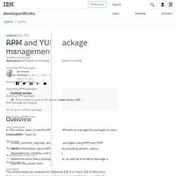 Learn Linux, 101: RPM and YUM package management