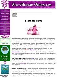 Learn Macrame