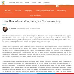 Learn How to Make Money with your New Android App