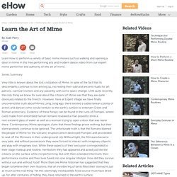 Learn the Art of Mime: Video Series