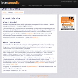 Learn Moodle: About this site