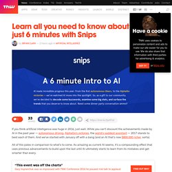 IA : Learn all you need to know about AI in just 6 minutes with Snips
