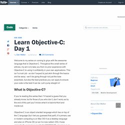 Learn Objective-C: Day 1