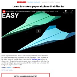 Learn to make a paper airplane that flies far