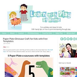 Paper Plate Dinosaur Craft for Kids with Free Templates